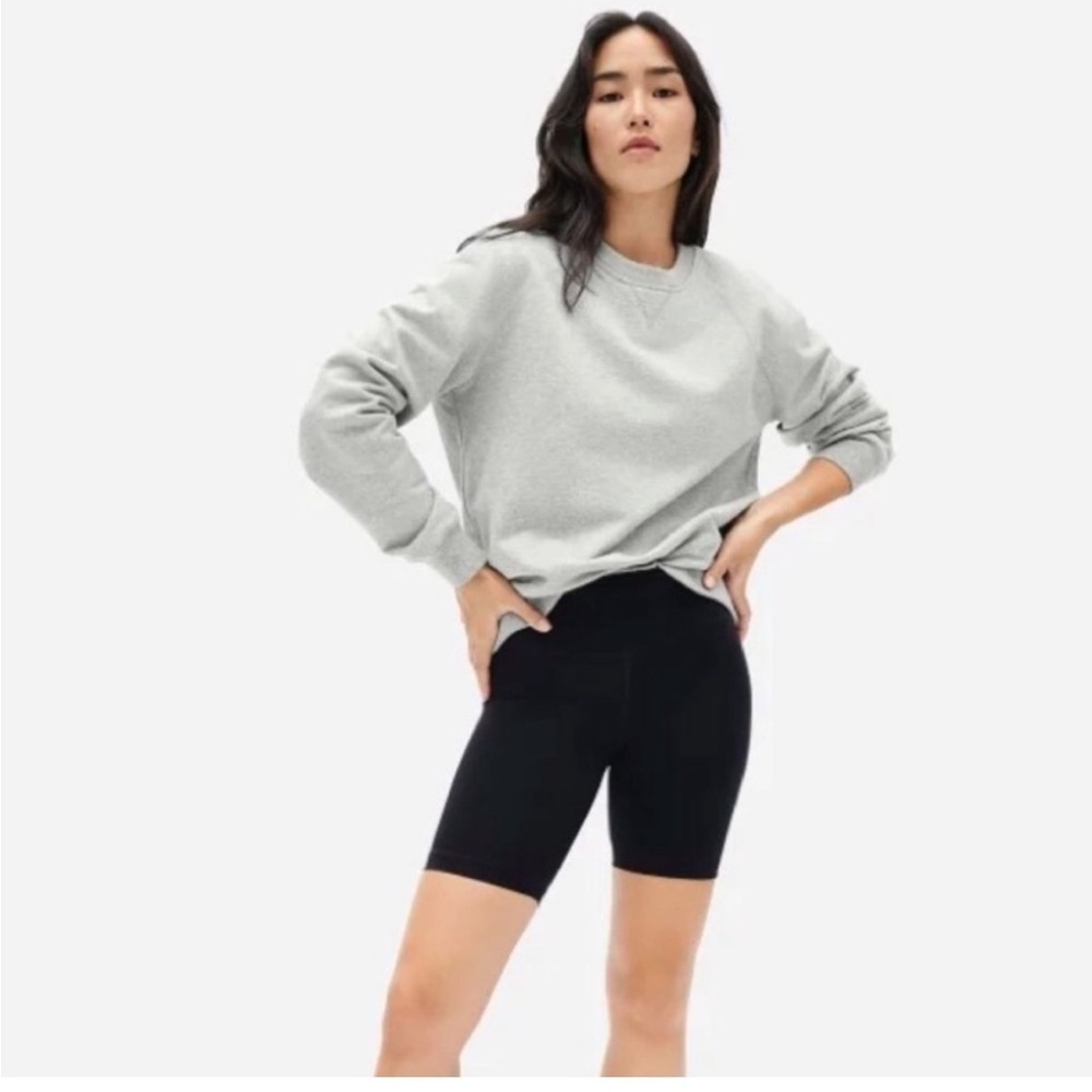 Everlane The Classic French Terry Crew Neck Sweatshirt Grey Unisex XXXS